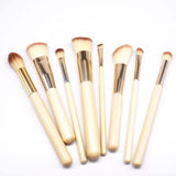 8-Piece Bamboo Makeup Brush Set - AVENUE 72