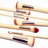 8-Piece Bamboo Makeup Brush Set - AVENUE 72